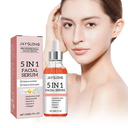 Sérum Facial con Vitamina C y Ácido Hialurónico 5 en 1
