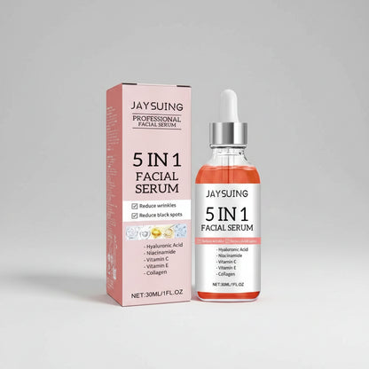 Sérum Facial con Vitamina C y Ácido Hialurónico 5 en 1