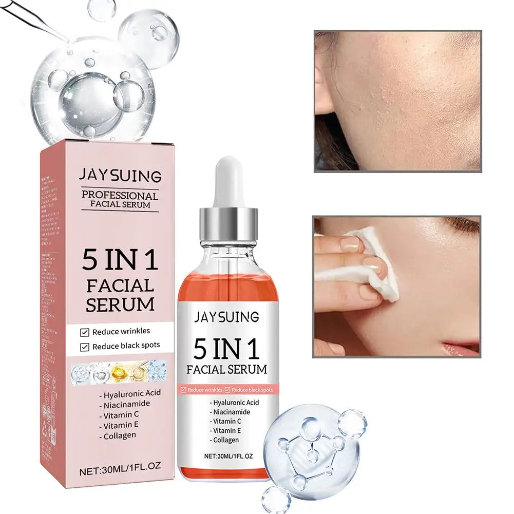 Sérum Facial con Vitamina C y Ácido Hialurónico 5 en 1
